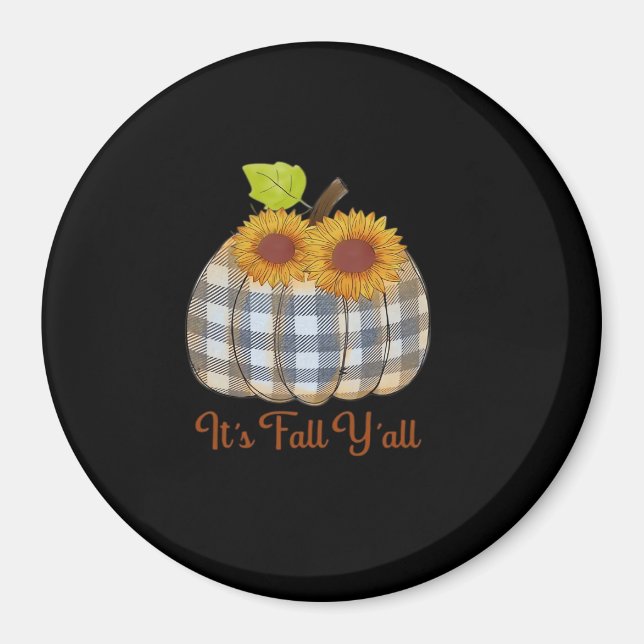 Det är Fall Y'all Pumpkin Play Design Halloween Ro Magnet (Framsidan)