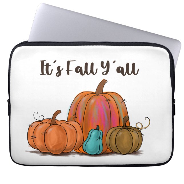 Det är Fall Y'all Pumpkins Laptop Fodral (Framsidan)