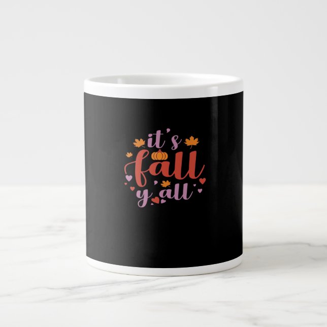 Det är Fall Y'all Retro Classic Jumbo Mugg (Framsidan)