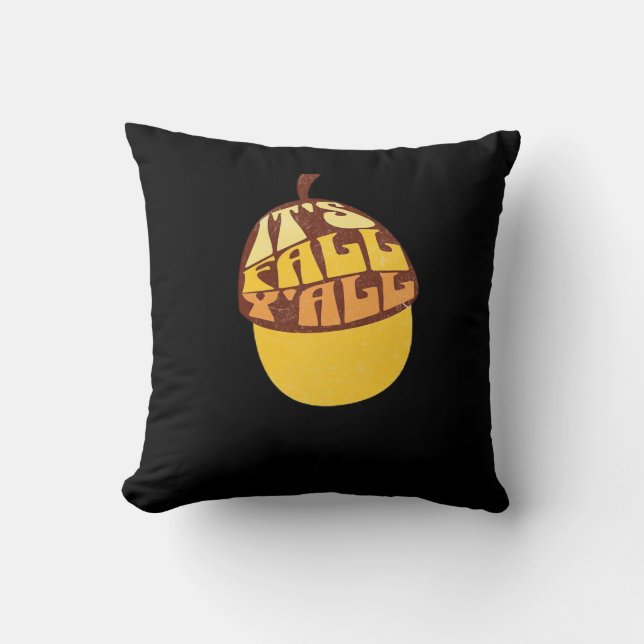 Det är Fall Y'all Retro Classic Kudde (Framsida)