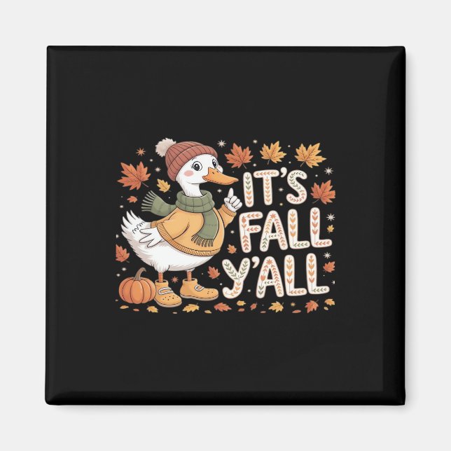 Det är Fall Y'all Retro Classic Magnet (Framsidan)