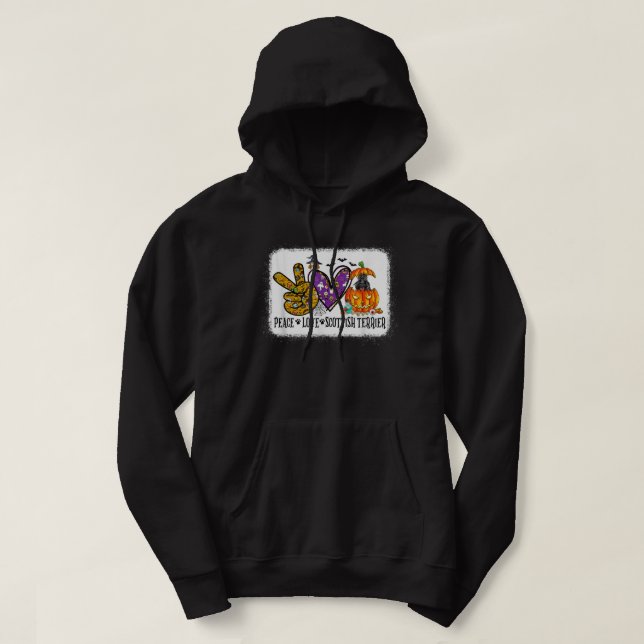 Det är Fall Y'all Scottish Terrier Autumn Hallowee Hoodie (Design framsida)