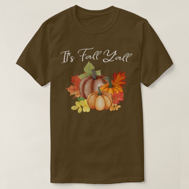 Det är Fall Y'all Småbarn Women Kids Autumn Pumpki T Shirt (Design framsida)
