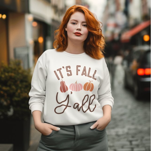 Det är Fall Y'All Sweatshirt, Halloween - Tack T Shirt (It's Fall Y'all Sweatshirt, Cozy Vibes, Autumn Vibes, Fall Lover Gift, Stylish Fall Shirt)
