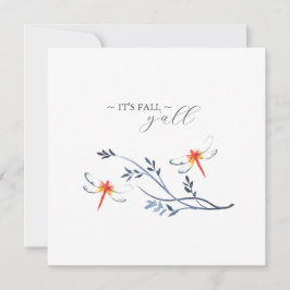 Det är Fall Y'all Thanksgiving Cards Inbjudningar