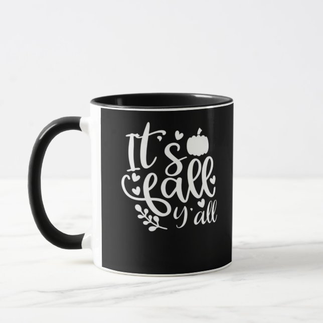 Det är Fall Y'all! Trendigets grafik Mugg (Vänster)