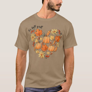 Det är Fall Y'all Vintage Pumpkin Löv Fall Autumn T Shirt