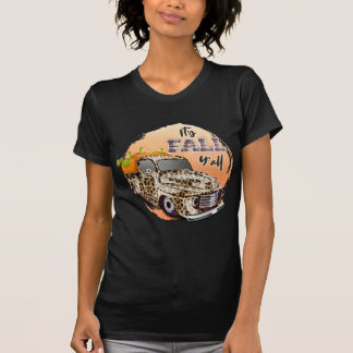 Det är Fall Y'all Women's Black T Shirt - Season