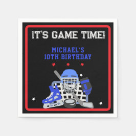 DET ÄR FELTID FÖR HOCKEY BIRTHDAY PAPPERSSERVETT