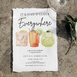 Det är fem O'Clock överallt Pension Party Inbjudningar