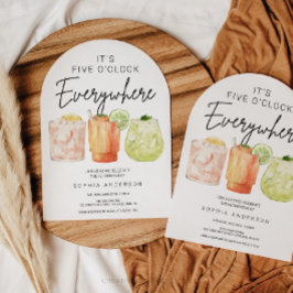 Det är fem O'Clock överallt Pension Party Inbjudningar