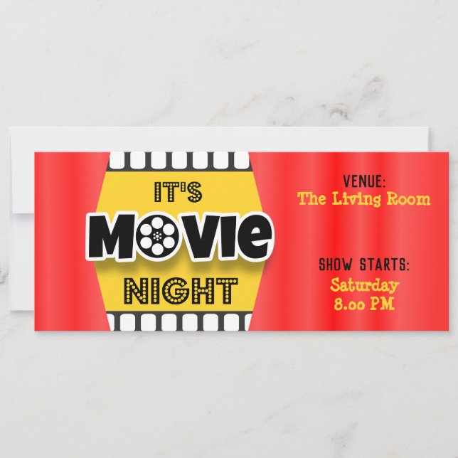 Det är filmkväll inbjudningar (Framsida)