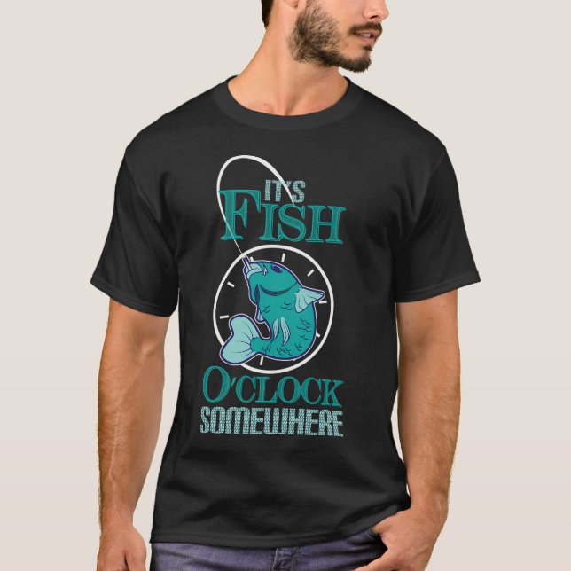 Det är Fisk o'clock Någonstans T Shirt (Framsida)