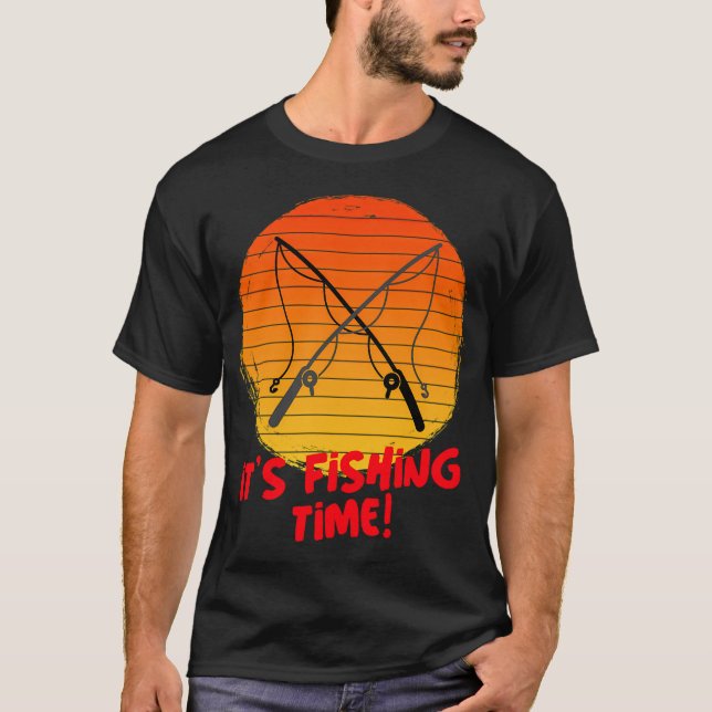 Det är fiske tid!-fiske. t shirt (Framsida)