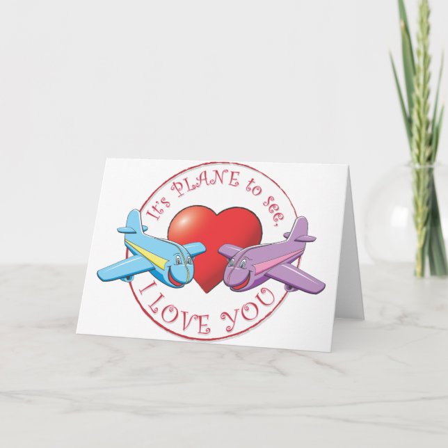 Det är FLYGPLAN att se, jag KÄRLEK Helgkort (Framsida)