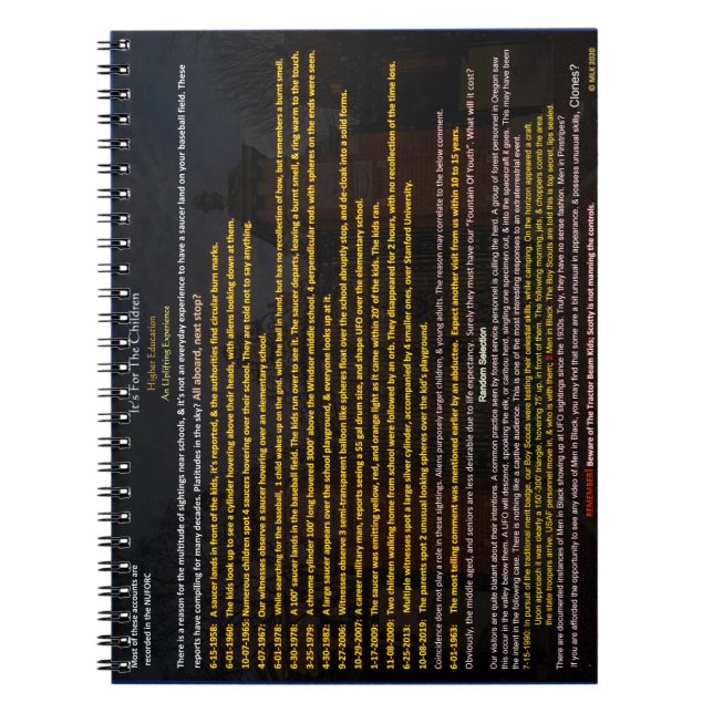 Det är för barnens skull anteckningsbok (Framsidan)