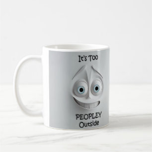 Det Är För Människor Utanför Sarcastic Face 3D-mug Kaffemugg