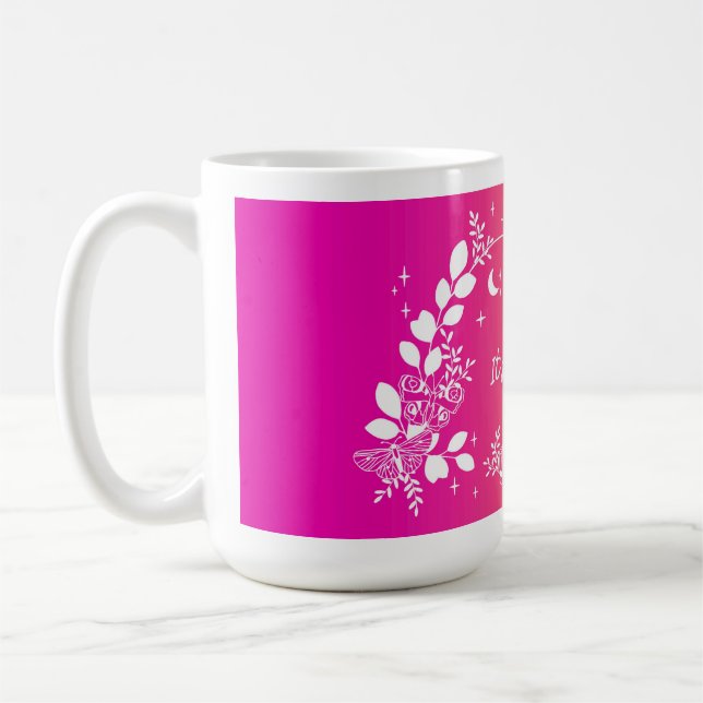 Det är för sakligt där ute - Bokälskarmugg, Rosa Kaffemugg (Vänster)