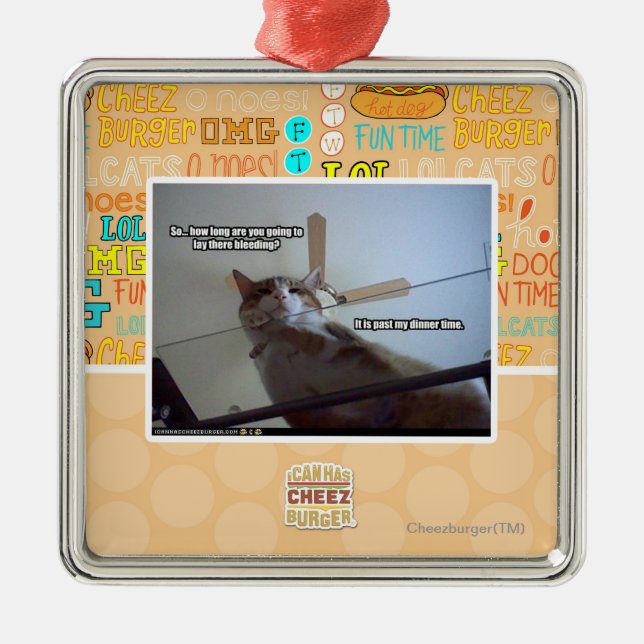 Det är förgånget min middagstid julgransprydnad metall (Framsidan)