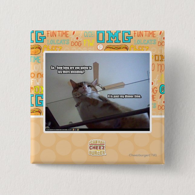 Det är förgånget min middagstid knapp (Framsida)