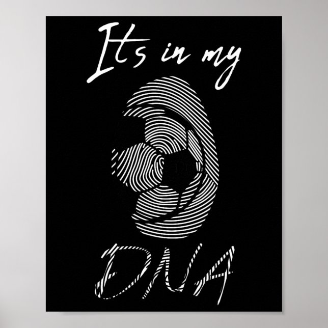 Det är fotboll, det är i mitt DNA Fingeravtryck Fo Poster (Framsidan)