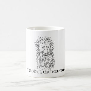 Det är fredagen. Är det non-mejeri creameren? Kaffemugg