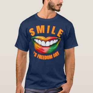 Det är Frihetsdagen, Afro Black Woman Juneten T Shirt