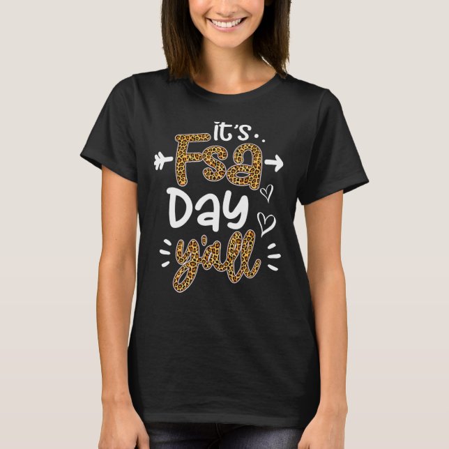 Det är Fsa Day Y'all Leopard Prated Test Day Teach T Shirt (Framsida)