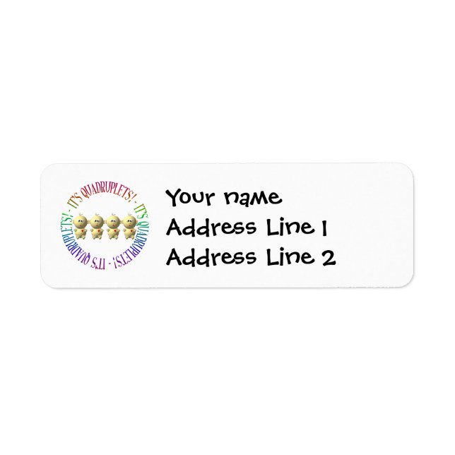 Det är fyrhjulingar! returadress etikett (Framsidan)
