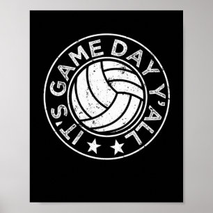 Det är "Game Day Y'all Funny Volleyball Player Vba Poster