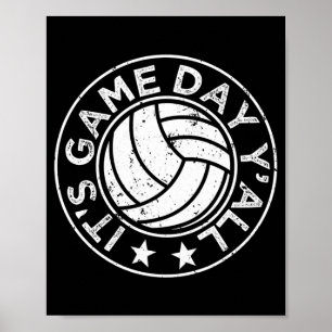 Det är "Game Day Y'all Funny Volleyball Player Vba Poster