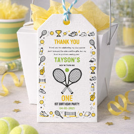 Det är Game Time Tennis 1-årsdag – Roliga Barn Kal Presentetikett