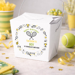 Det är Game Time Tennis 1-årsdag – roliga barn Presentaskar