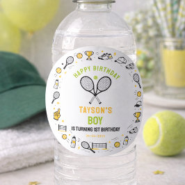 Det är Game Time Tennis 1-årsdag – Roliga Barn Runt Klistermärke