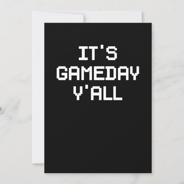 Det är Gameday Y'all Football & Gaming Inbjudningar (Framsida)