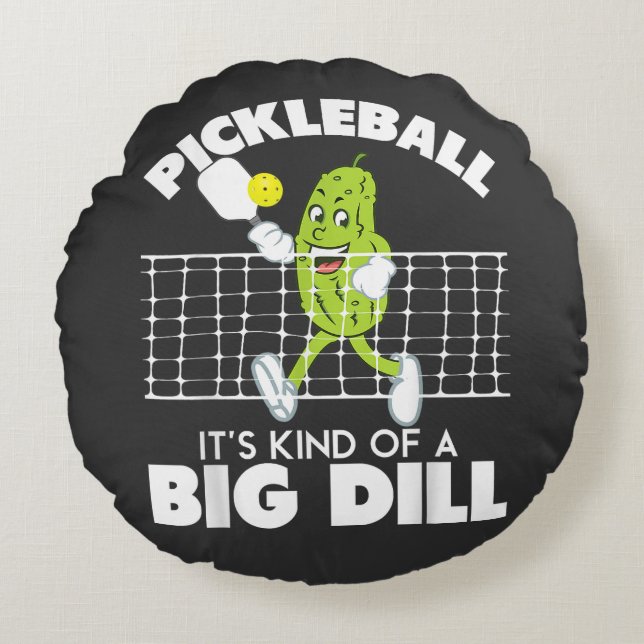 Det är ganska stort - Rolig Pickleball-paddel Rund Kudde (Framsidan)