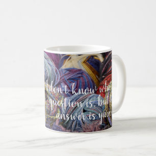 Det är garn //som svaret är garn kaffemugg