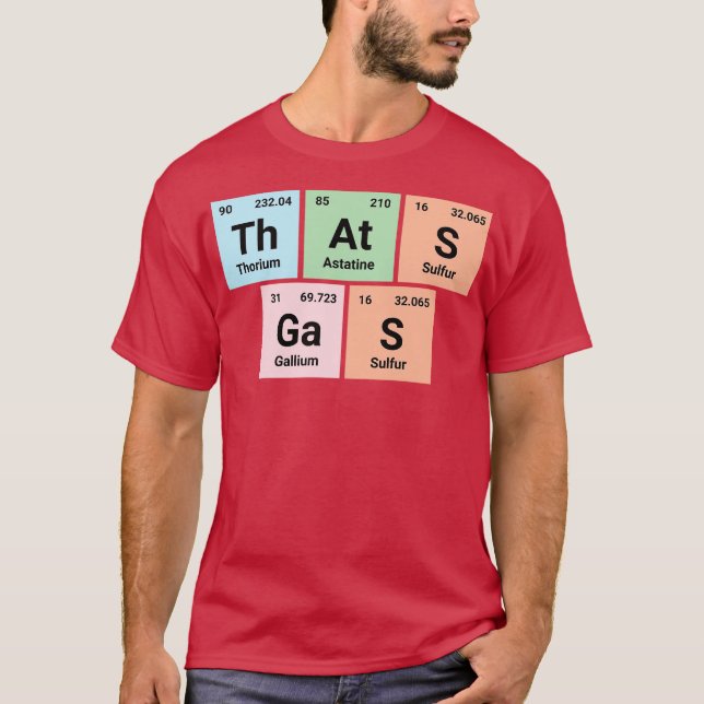 Det är gas Kemi nörd Periodiska element Tee Kul (Framsida)
