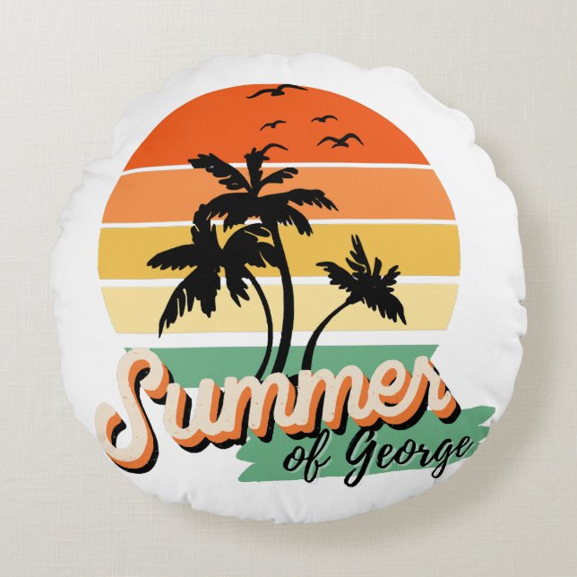 Det är George-sommaren Rund Kudde (Framsidan)