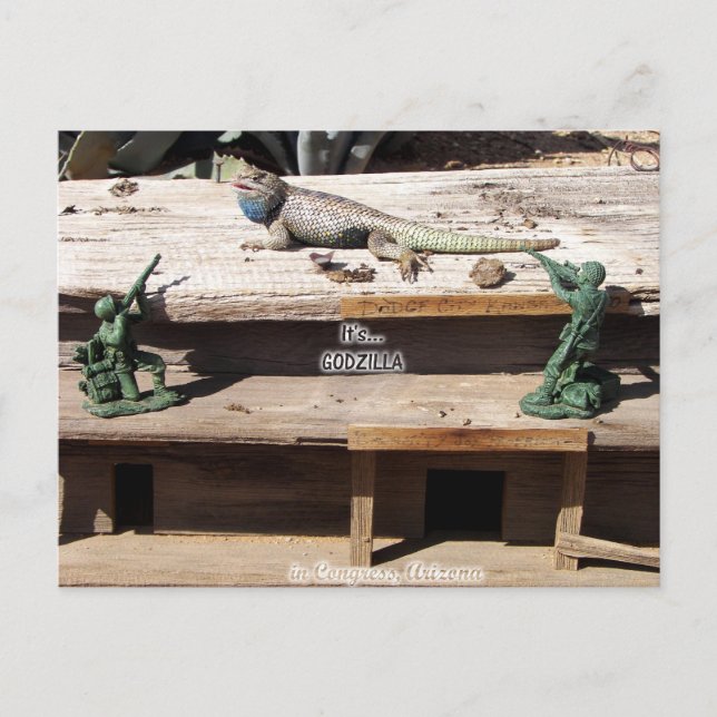Det är Godzilla.. i kongressen, Arizona Vykort (Framsida)