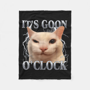 Det är Goon-klockan Rolig Katt Meme Män Kvinnor Hu Fleecefilt