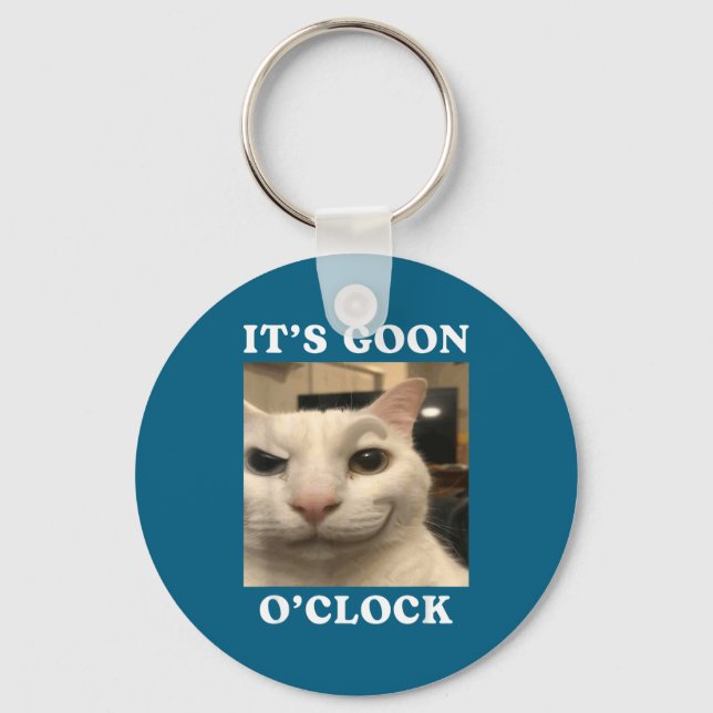 Det är Goon-klockan Rolig Katt  Nyckelring (Framsida)