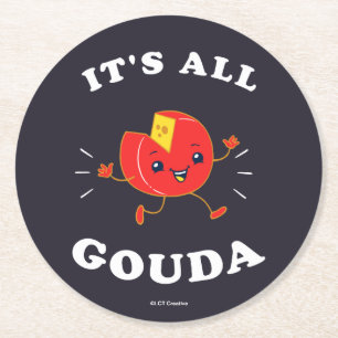 Det är Gouda. Underlägg Papper Rund