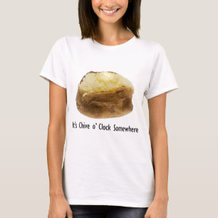 Det är Gräslök o' Clock Någonstans Rolig Bakat Pot Tee Shirt