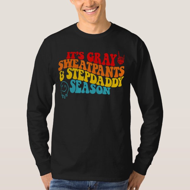 Det är Grått Sweatbyxor och Steppappa Season T Shirt (Framsida)