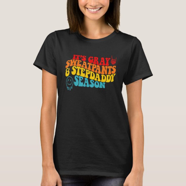 Det är Grått Sweatbyxor och Steppappa Season T Shirt (Framsida)