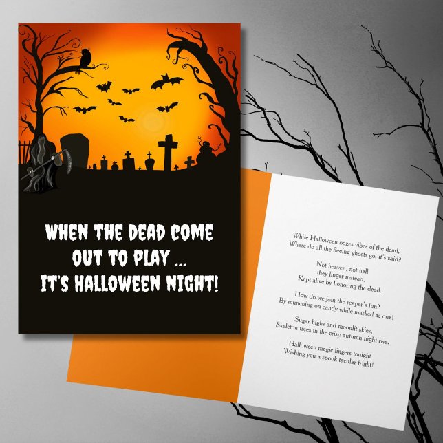 Det är Halloween-natt vid Grim Reapers grav Kort (Skapare uppladdad)