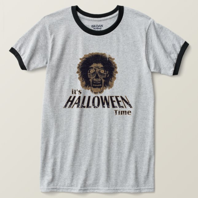 Det är Halloween-tid... T Shirt (Design framsida)