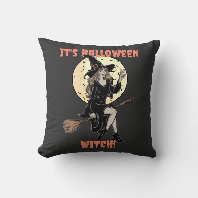 Det är Halloween Witch-underbart att göra din egen Kudde (Framsida)