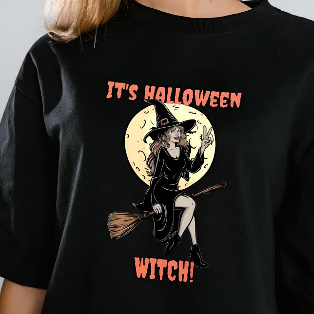 Det är Halloween Witch-underbart att göra din egen T Shirt (Skapare uppladdad)